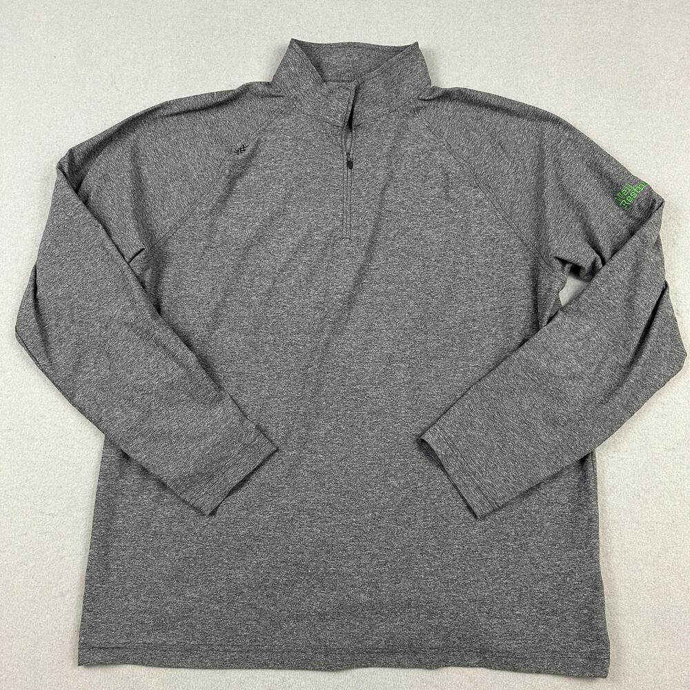 Rhone Pullover Men XL Gray Mock Neck 1/4 Zip Long Sleeve Training Top